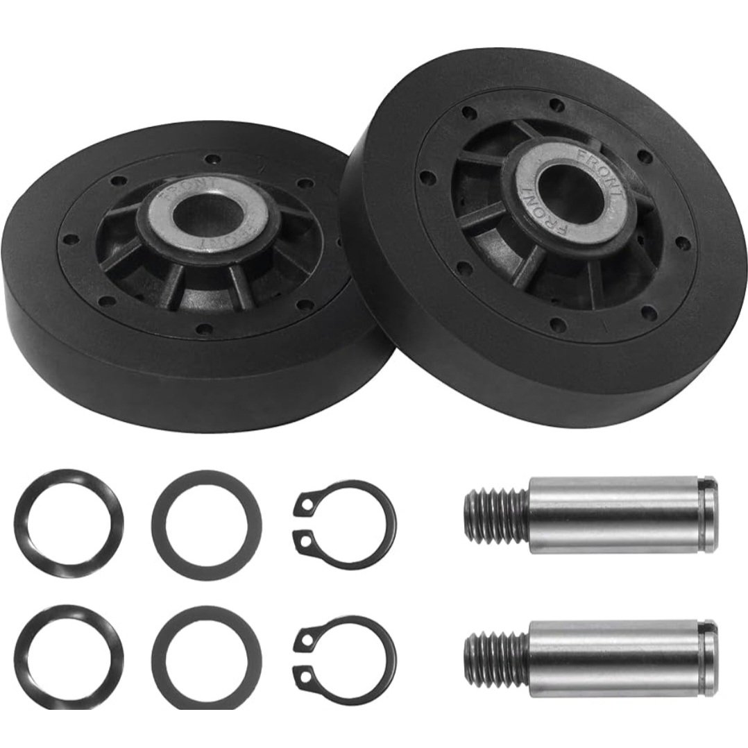 Speed Queen/Huebsch Roller Kit set with shaft and clips- RB170002